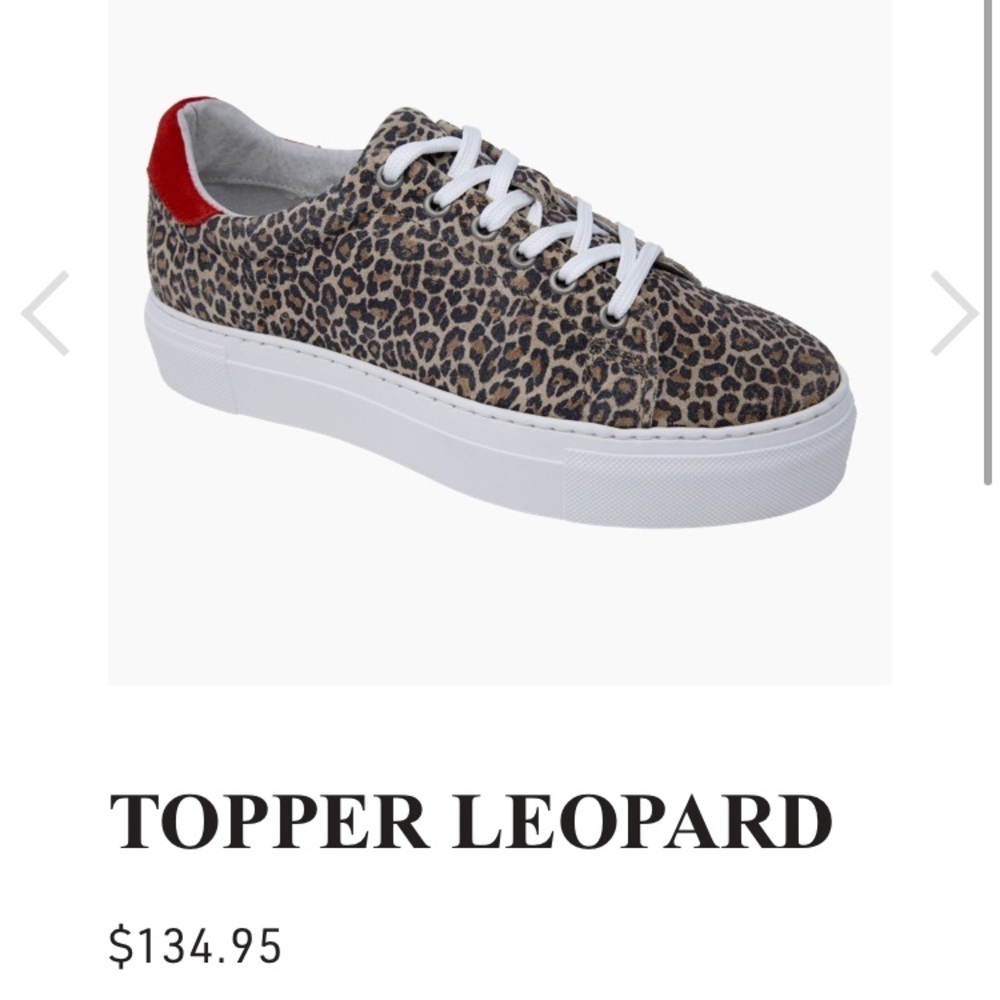 Erin Michael Portugal Topper Leopard Print Lace Sneaker Retro Inspired